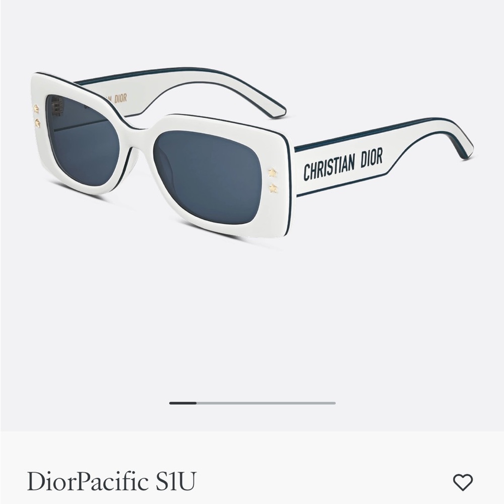 Christian Dior White and Black Sunglasses
